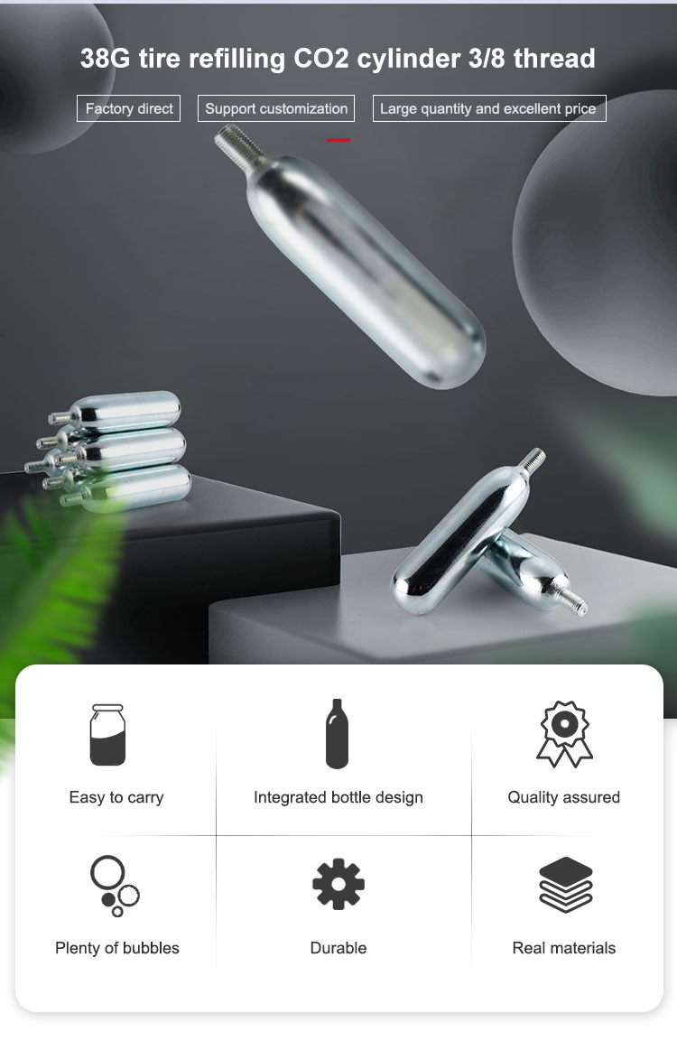 38g CO2 Cartridges for Inflatable Life Jacket