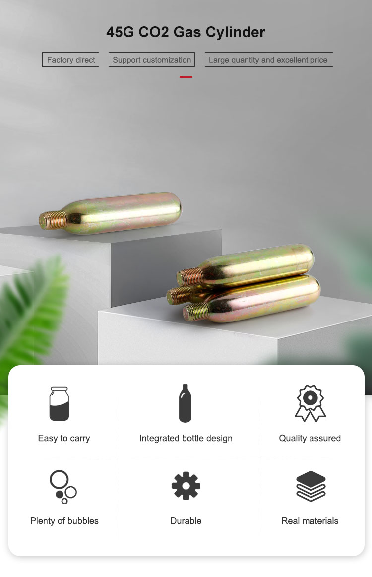 45g CO2 Cartridges Cylinders For Inflatable Life Jacket